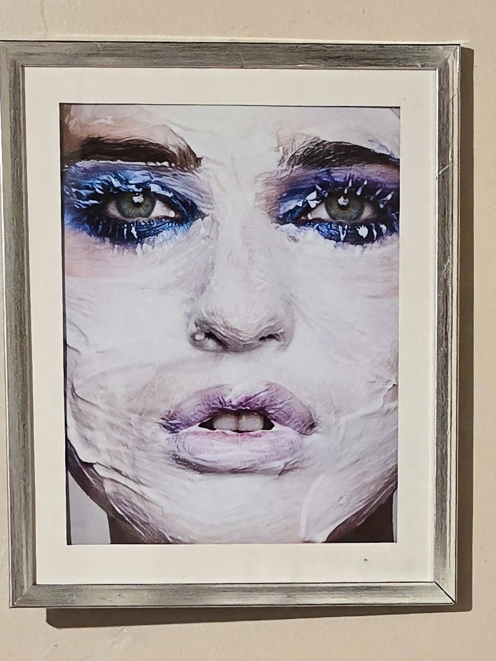 Vogue Portrait Print in Blue, White and Purple